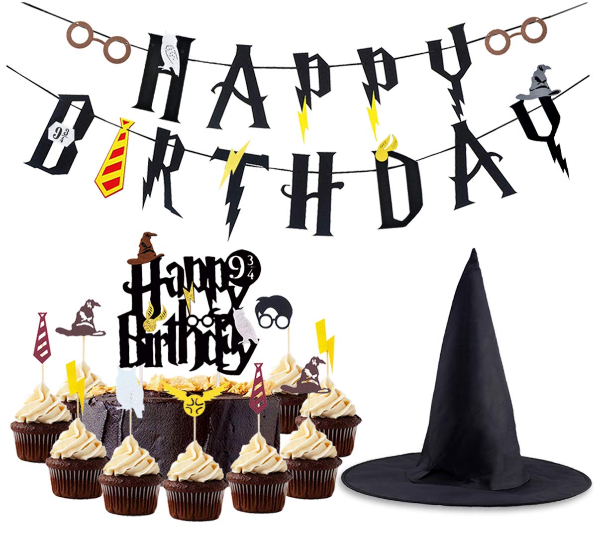 Kreatwow Wizard Birthday Decorations Happy Birthday Banner Cupcake Toppers Wizard Hat Cake Topper For Birthday Decorations Buy Online In India At Desertcart Kreatwow Wizard Birthday Decorations Happy Birthday Banner Cupcake Toppers Wizard Hat Cake Topper For Birthday Decorations Buy Online In India At Desertcart
