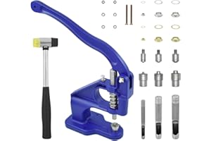 Renashed Eyelet Tool Kit, Hand Press, Eyelet Machine, Eyelet Tool Kit, Heavy Duty Eyelet Press with Punching Tools, Accessori