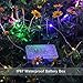 LED String Lights 3AA Battery Powered 16.4ft with 50 LEDs (RGB Multi-Color) Dimmable with IR Remote Control Waterproof Outdoor Wedding Party Decorative Light