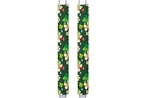PARDICK Refrigerator Door Handle Covers Set of 2 St. Patrick's Day Green Cleaver Leaf Washable Fridge Dishwasher Mocrowave Oven Door Decor Protector Handle Cover Keep Your Kitchen Appliance Clean