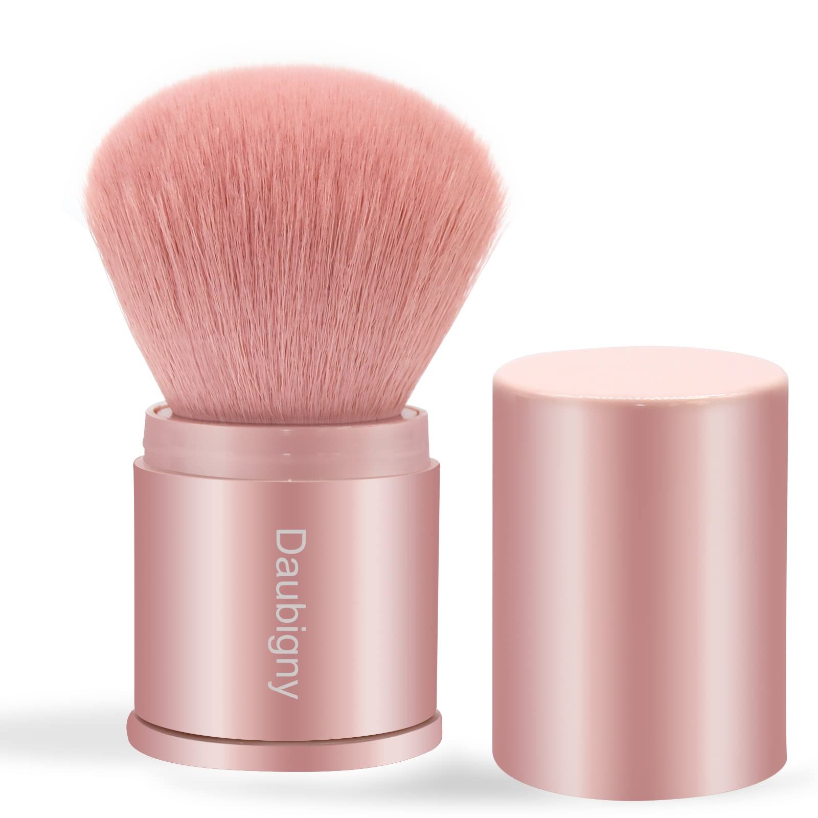 Photo 1 of Retractable Kabuki Makeup Brush,Daubigny Powder Brushes Foundation Travel Foundation Brush for Blush Bronzer & Powder (Pink)