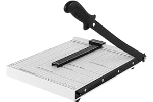 TIDEME Guillotine Paper Cutter 12" - 10-Sheet Capacity Paper Cutter Guillotine Style, Heavy Duty Paper Slicer with Guide Bar and Safety Blade Lock for Cardstock, Photo, Wide Use for Office, Home (A4-B7)