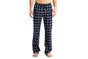 Idtswch Mens Tall Pajama Pants 30/32/34/36/38 Long Inseam Plaid Lounge Pants Sleepwear Pajama Bottoms 100% Cotton