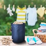 Vicloon Premium Large Peg Bag Navy Blue with Closing Cord and Hook view 8