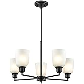 ML Lighting Amberle 5-Light Chandelier Ceiling Light Matte Black