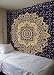 New Launched Blue Gold Passion Ombre Mandala Tapestry By Madhu International, Boho Mandala Tapestry, Wall Hanging, Gypsy Tapestry,Multicolor,85 X 89 inches primary