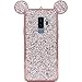 Galaxy S9 Plus Case, MC Fashion Cute Bling Bling Sparkle Glitter 3D Mickey Mouse Ears Flexible and Protective TPU Case for Samsung Galaxy S9 Plus (2018 Release) (Rose Gold)