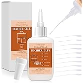 50g Leather Glue Adhesive, Permanent Washable Clear Special Fabric Glue Strong Bonding Clear Super Glue for Leather, Shoes, W