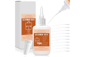 LIFEISLUCK 50g Leather Glue Adhesive, Permanent Washable Clear Special Fabric Glue Strong Bonding Clear Super Glue for Leather, Shoes, Wallets, Furniture