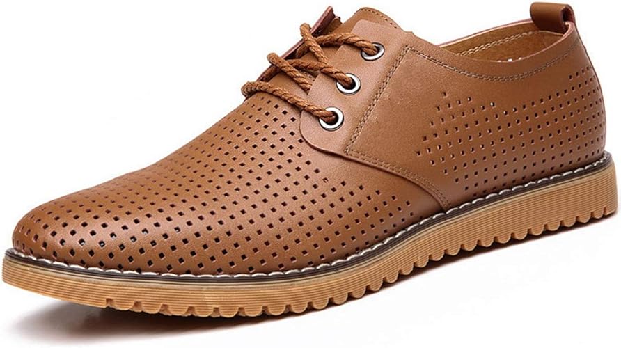 Amazon つるかめ ビジネスシューズ 革靴 メッシュ メンズ カジュアルシューズ ドレスシューズ 紳士靴 本革 外羽根 就活 通勤 カーキ 25 5cm Mhs1558 ビジネスシューズ