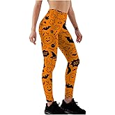 Halloween High Waisted Leggings for Women Fitness Yoga Pants Tummy Control Cycling Workout Gym