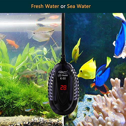 YCTECH Aquarium Heater (200Watt) with Intelligent LED Temperature Display for 20 to 35 Gallon Tank