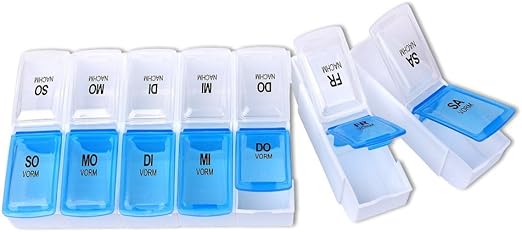 Schramm® Caja de Pastillas divisibles Caja de Pastillas para 7 días: Amazon.es: Hogar