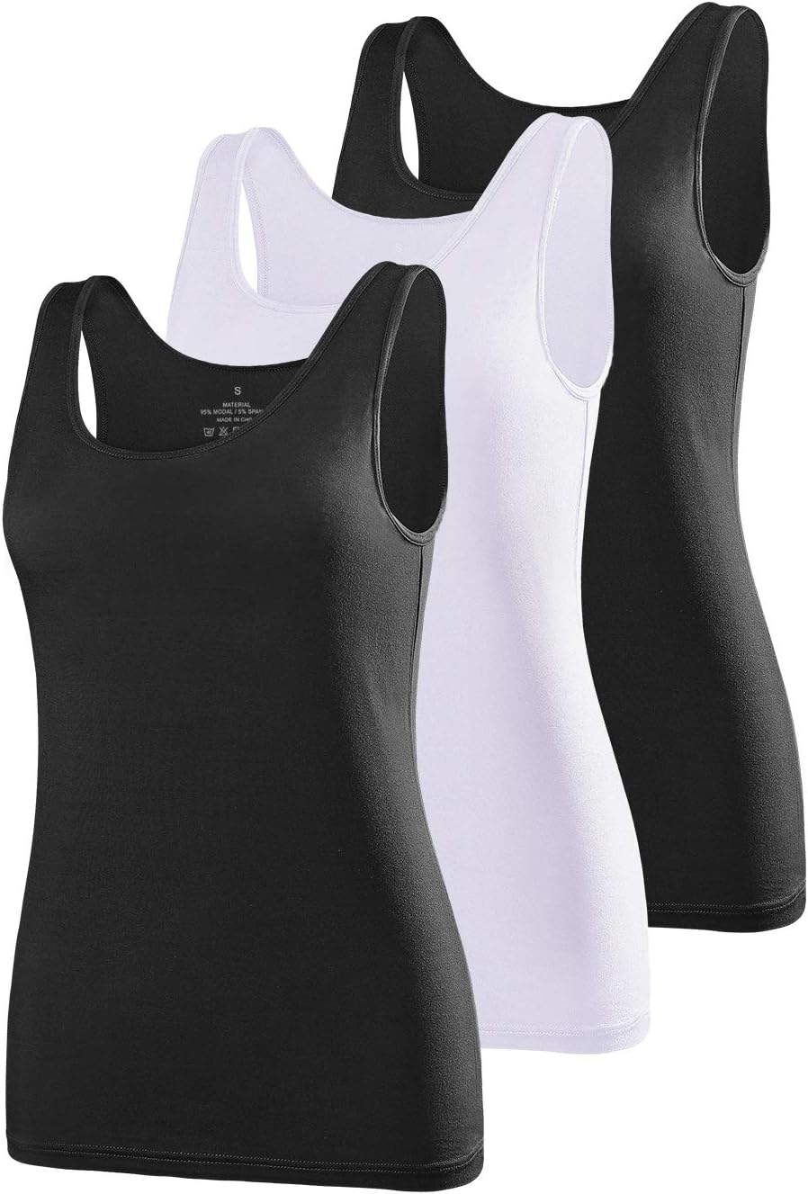AMVELOP Basic Womens Tank Tops 3 Pack