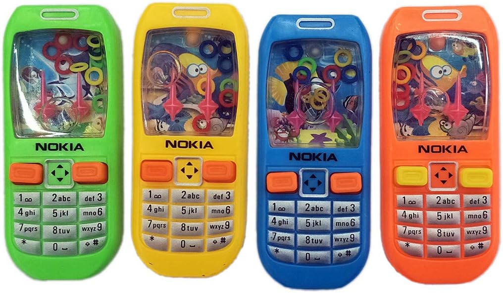 MVS WHOLESALE Pack of 10 Phone Style - Interactive Water Ring Toss Games, Ideal Party Bag Fillers / Fillings, Fidget / Stress Relief Toy , Pass The Parcel Prizes.