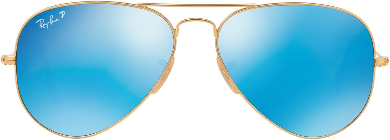 Ray-Ban RB3025 Classic Aviator Sunglasses, Gold/Green Polarized, 58 mm: Shoes