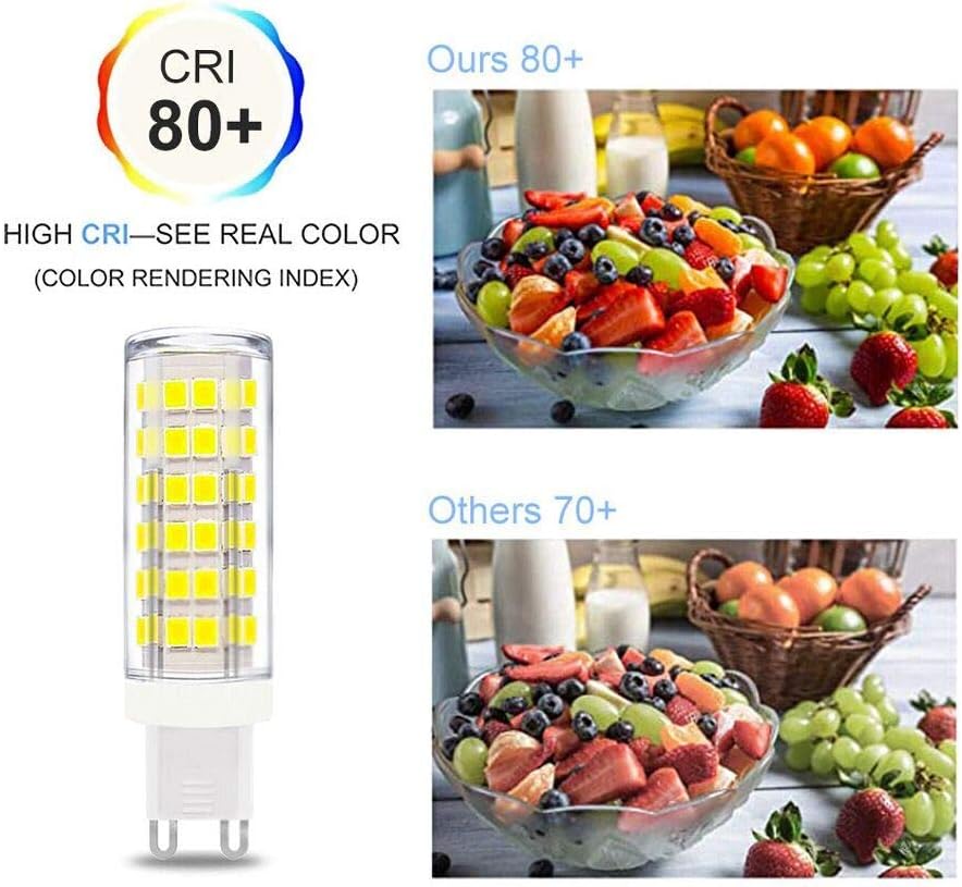 ZFQ G9 LED Bulb 9W, Cool White 6000K, G9 LED Light Bulbs, Equivalent 90W Halogen, Energy Saving Bulb, 900LM, 360° Beam Angle - Image 4