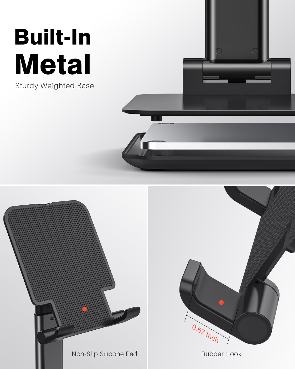 Anozer Tablet Stand Foldable & Adjustable, Portable Monitor Stand 5.55*3.94
