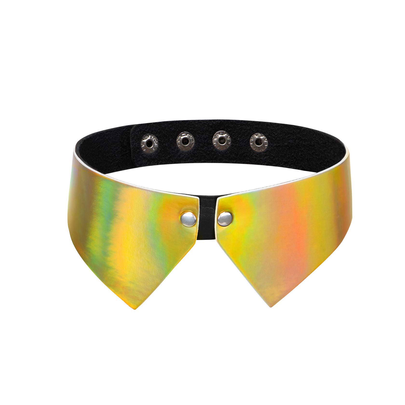 MILAKOO Fake Collar for Men Women Cosplay PU Leather Necklace