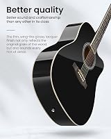Moukey Acoustic Guitar Full Size 41 Inch Cutaway Beginner Kit with Accessories view 4