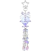 WEWAYSMILE Cute Multicolor Jellyfish Keychains for Women Acrylic with Bow Purse Bag Charms for Backpacks Handbag Decorations