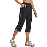 baleaf Women's 17'' Capri Pants Lighweight Cargo Capris Quick Dry Zipper Pockets Hiking Biking Casual Outdoor
