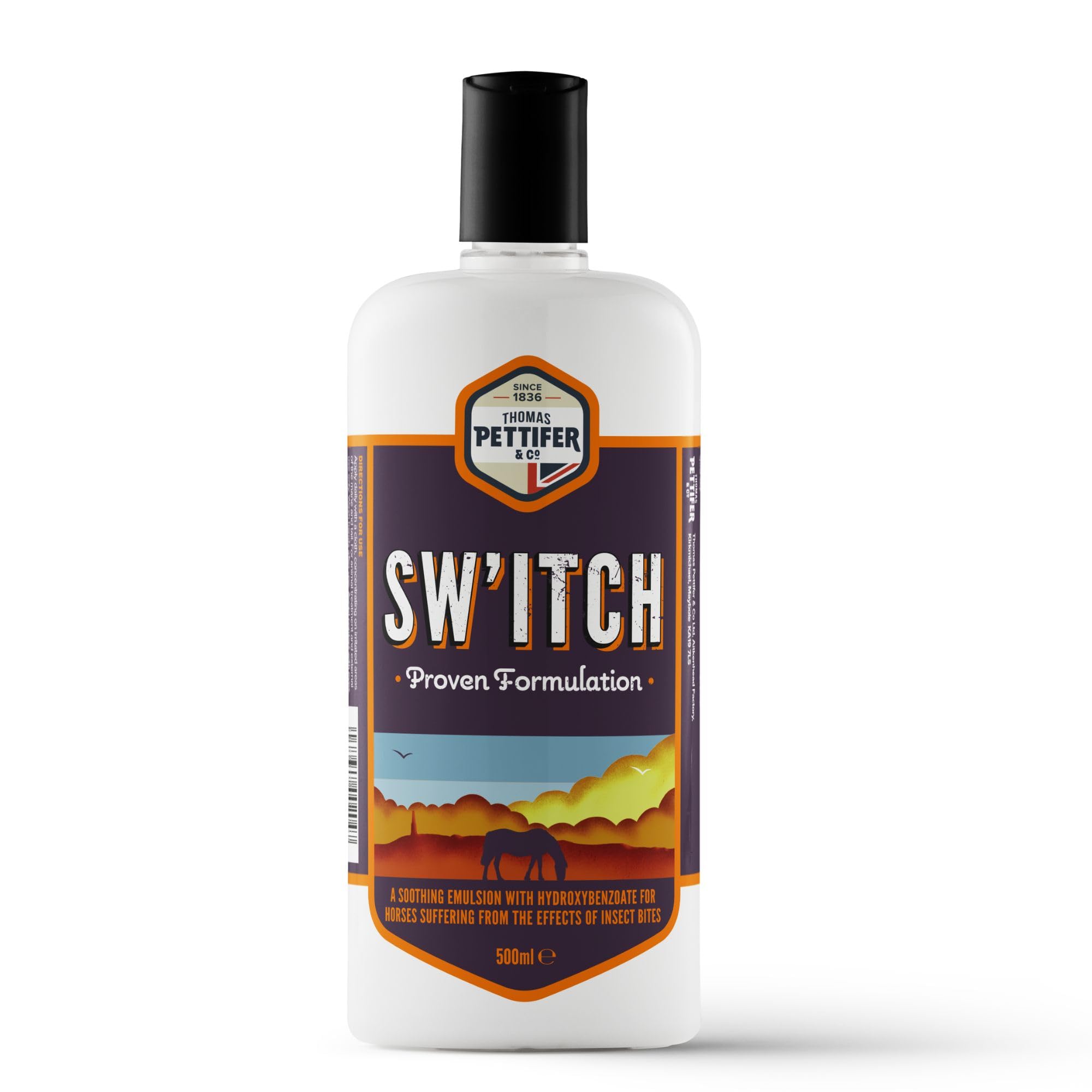 Thomas Pettifer & Co. Sw’itch Horse Insect Relief 500mL | Made with Natural Ingredients | Sooth and Prevention | 500mL