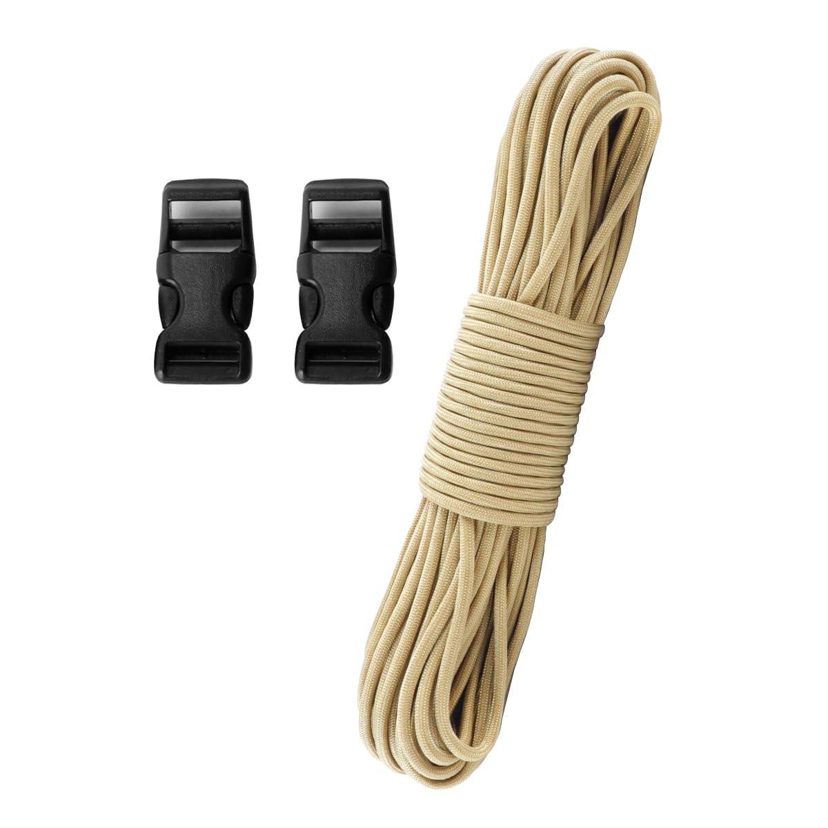 Namvo 550 Paracord Mil Spec Type III 7 strand parachute cord Total Length 100ft / 30 Meters, Golden