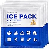 Blue Ice Packs for Coolers, Shipping and Lunch Box | Cold for Up to 48 Hours | Slim Size Long-Lasting Reusable Ice Pack | Gel
