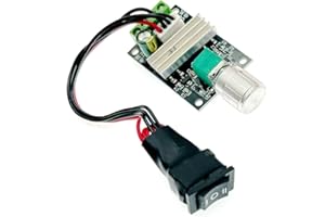 JZK PWM DC Motor Speed Controller reversible with Switch, 3A 6V 24V 12V PWM Motor Controller with speed-control switch, 1203BB DC voltage regulator module
