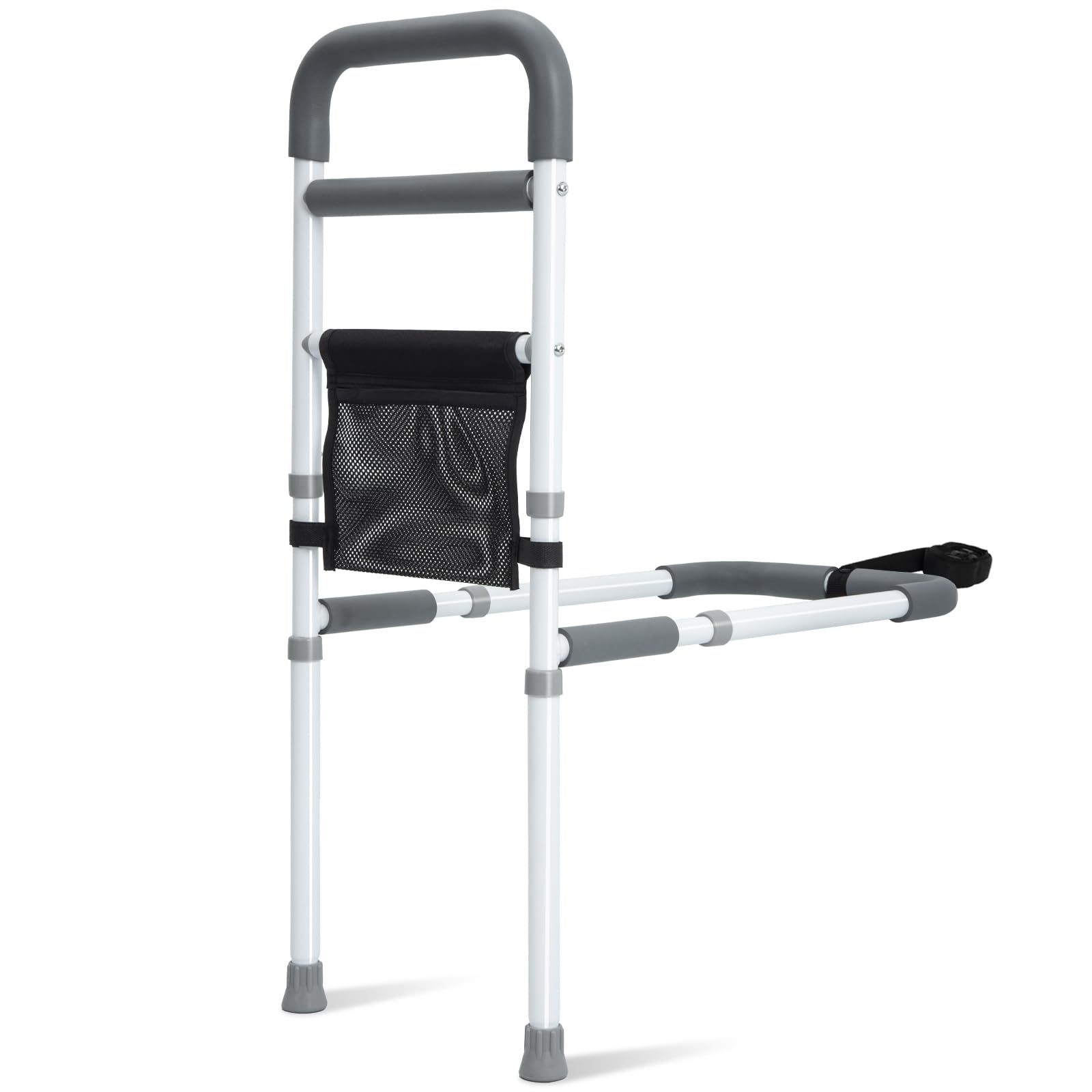 Photo 1 of YrHeiper Bed Rails for Elderly Adults Safety - Adjustable Bed Assist Rail for Seniors Fall Prevention with Support Leg, Bedside Grab Bar Cane with Storage Pocket, Fits King, Queen, Full, Twin Bed