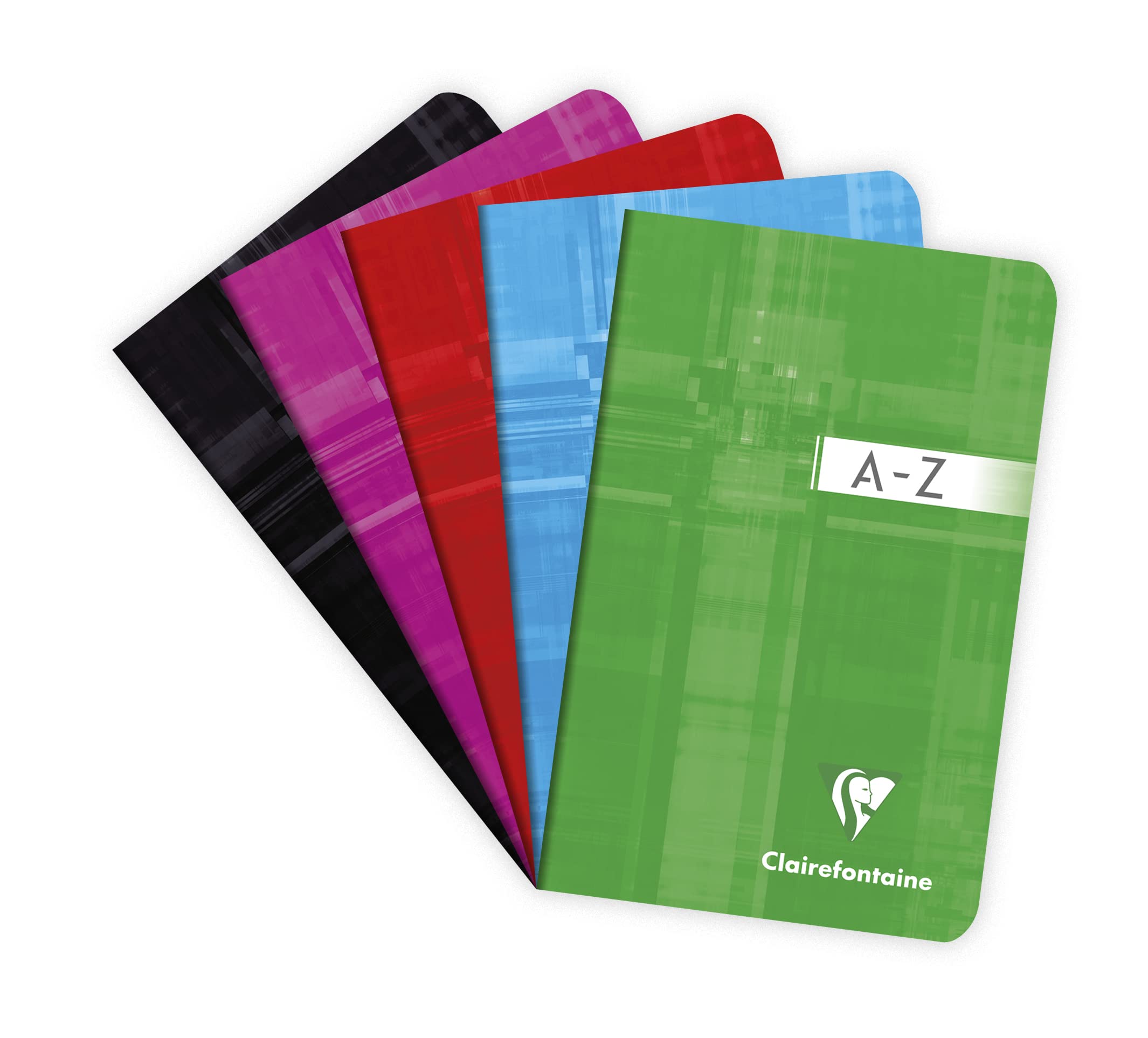 Clairefontaine 3599C - One Stapled Alphabetical Address Book - 9x14 cm - 96 Small Squares Pages - White Paper 90 g - Laminated Card Cover Random Colour