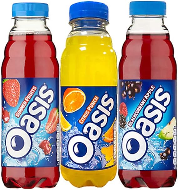 Oasis Mixed Soft Fruit Drink 12 Pack Variety Set 500ml Bottles (Citrus