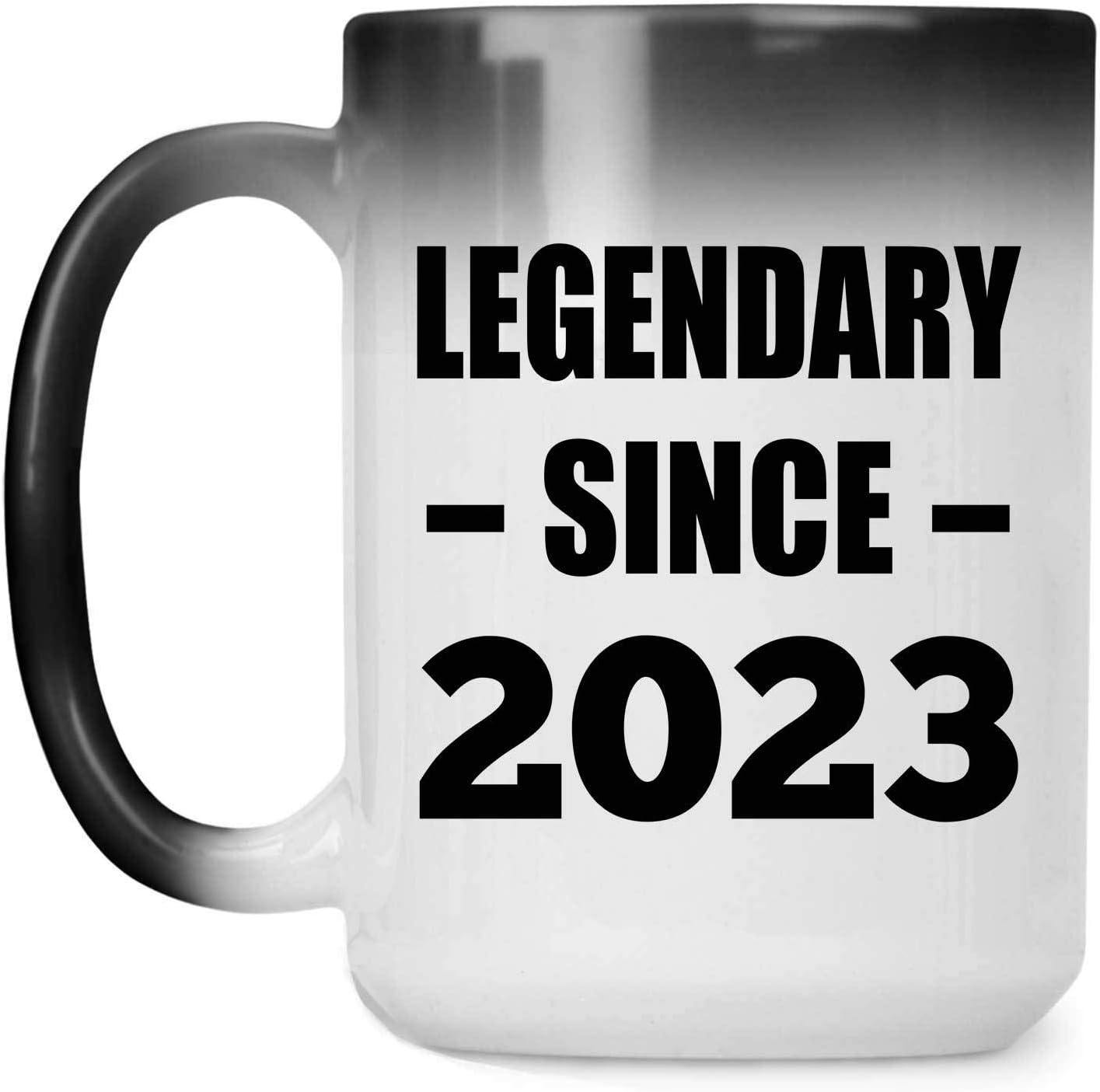 Message holder on a desk, with the write happy new year 2029 Amazon.com: Birthday Legendary Since 2023-15oz Color Changing Mug Magic Tea-Cup Heat Sensitive