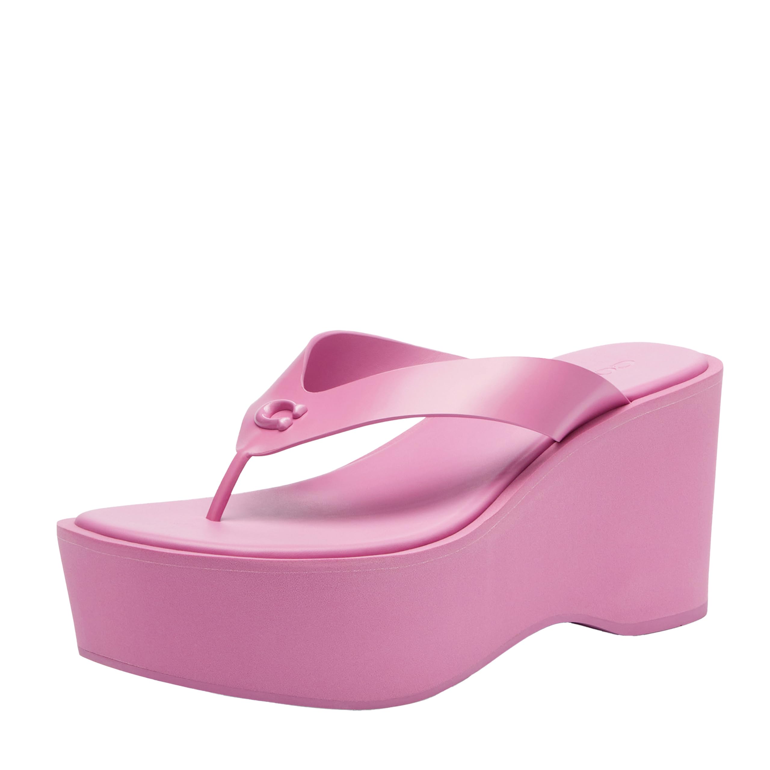 Photo 1 of Coach Women's Sculpted C Platform Flip Flop, Fuchsia, 10
