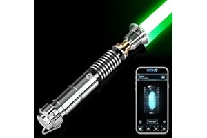 ELESKOCO Smooth Swing Luke Lightsaber, APP Control Infinite RGB Colors Light Saber with 16 Sound Fonts - Motion Control Dueling Lightsabers Metal Hilt for Adults Gifts