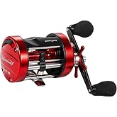 Sougayilang CatTyrant Round Baitcasting Reel Centrifugal Brake, Oversized Rubber Grip, Perfect for Catfish &amp; Freshwater Anglers