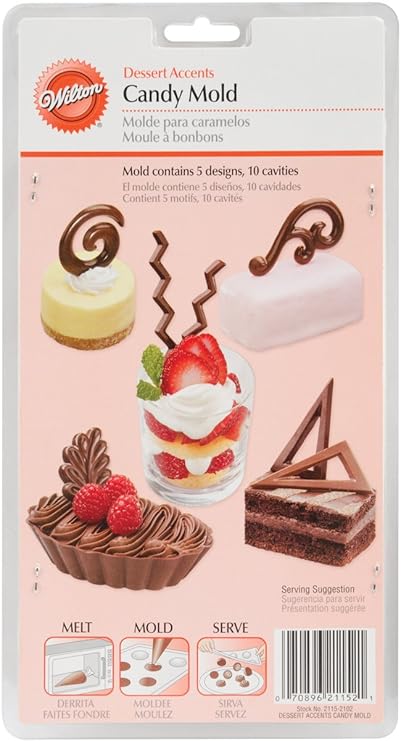 Candy Mold-Dessert Accents 10 Cavity (5 Designs)