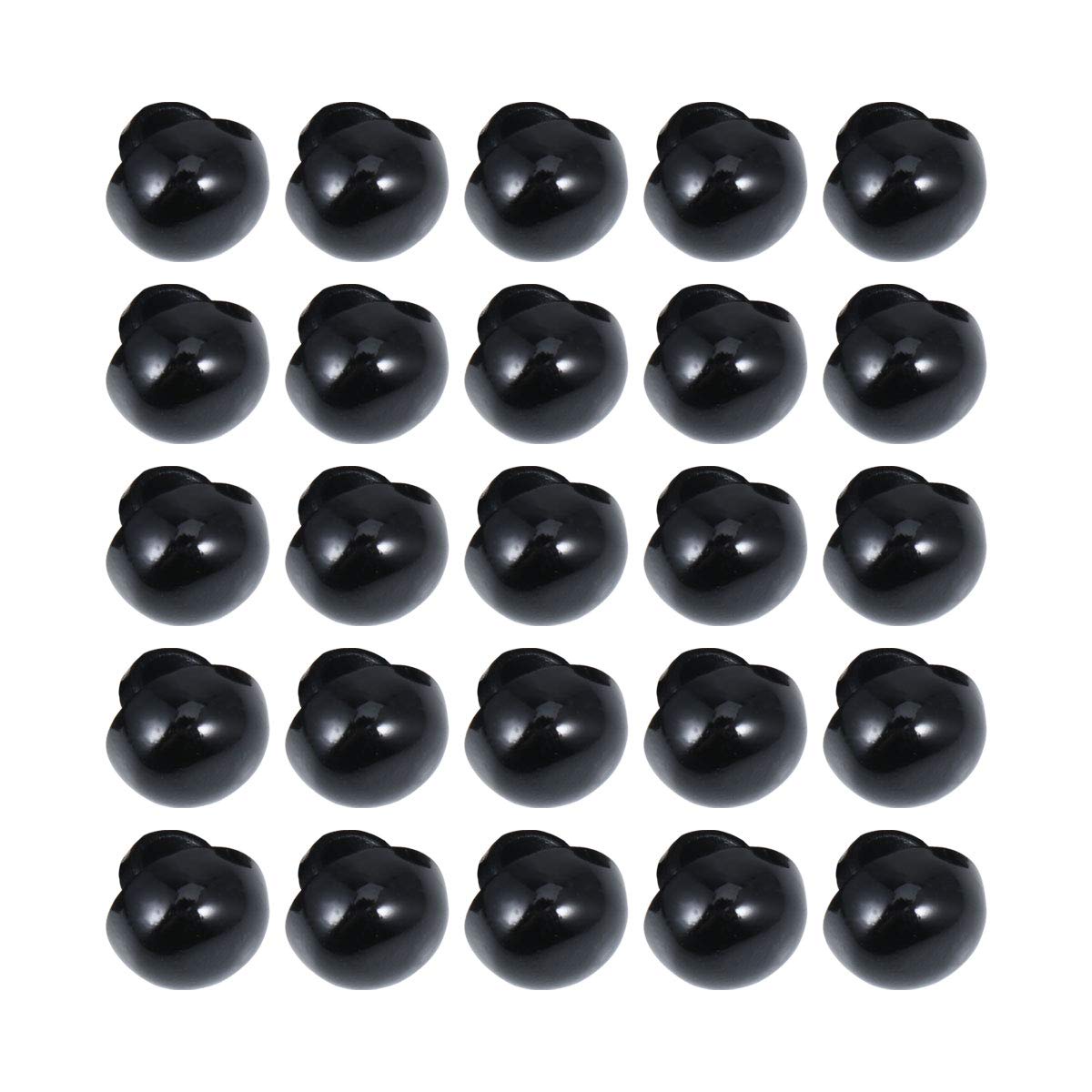 OUNONA 100pcs DIY Craft Mushroom Button Domed Sewing Animal Doll Plastic Safety Eyes with Washers