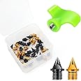1/4 Inch Carbon Steel Track Spikes, 32 Pieces Lighter Weight Spikes Track Shoes, Each Nail Weighs Only 0.47 Grams, Used for Track and Field Sprinting or Cross Country