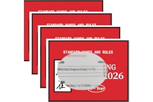 Nevfal Mah Jong 2026 Cards Office Revision Standard 4.7 inch * 6 inch Print American Mah Jong Card, 4 PCS