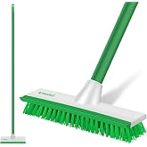 SetSail Floor Scrub Brush with 51-Inch Long Adjustable Handle Brush, Green | 2 in 1 Scrape Brush Stiff Bristle Floor Scrubber for Cleaning Shower Bathroom Garage Kitchen Wall Deck Tub Tile