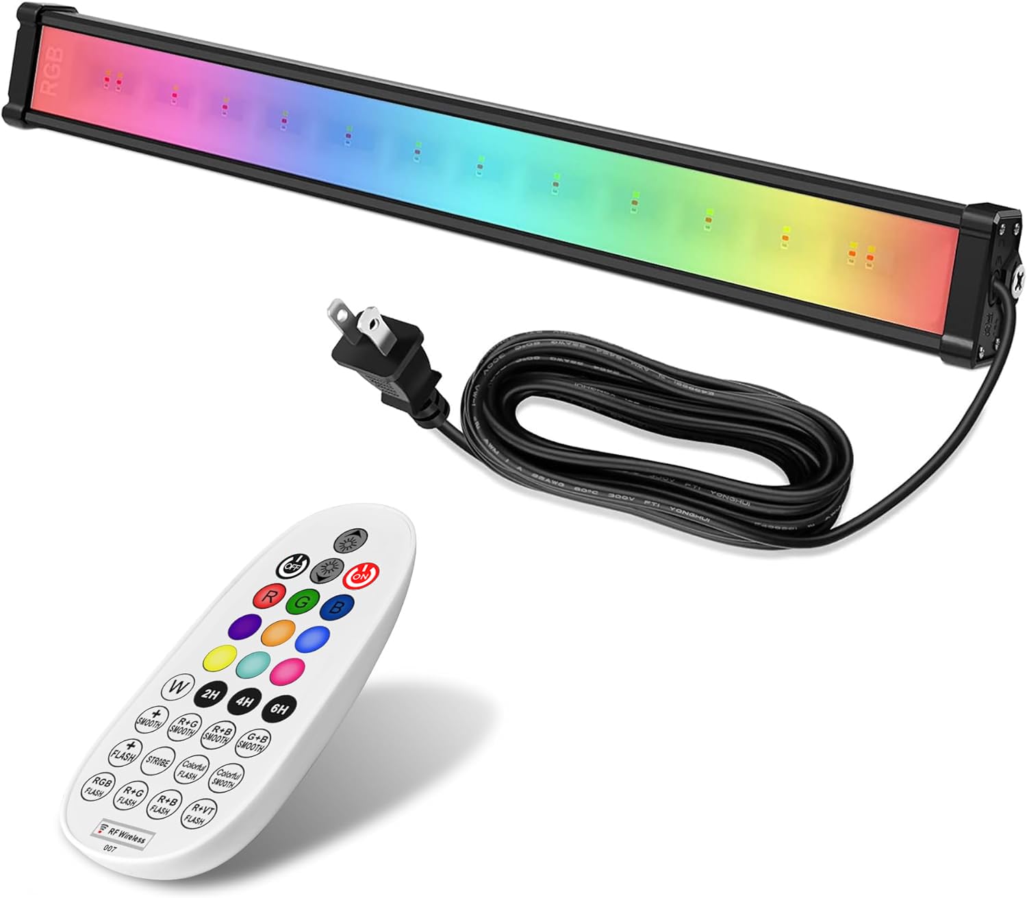 Photo 1 of ***(MAJOR DAMAGE/ SEE NOTES)***MEIKEE 25W RGBW LED Wall Washer Light, AC120V RGB Color Changing LED Strip Lights, IP66 Waterproof Outdoor RGBW Wall Strip Light Bar Outdoor Indoor Lighting for Wedding Church Party Stage 1 Pack