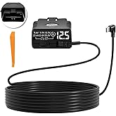 OBD 2 Dash Cam Hardwire Kit USB C, Plug and Play Adapter with LED Display, 4-Level Adjustable Low Volt Protection, Acc Driver Detection Cable for Parking Mode &amp; Continuous Recording,11.5ft