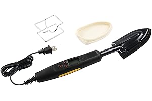 O'SKOOL Edge Banding Iron 100–200°C with Digital Display, Adjustable Heat Sealing Tool for Veneer & Tacking, °C/°F Switchable 110V