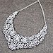 Yuhuan Women Alloy and Crystal Butterfly Necklace and Earring Set Color (Silver)