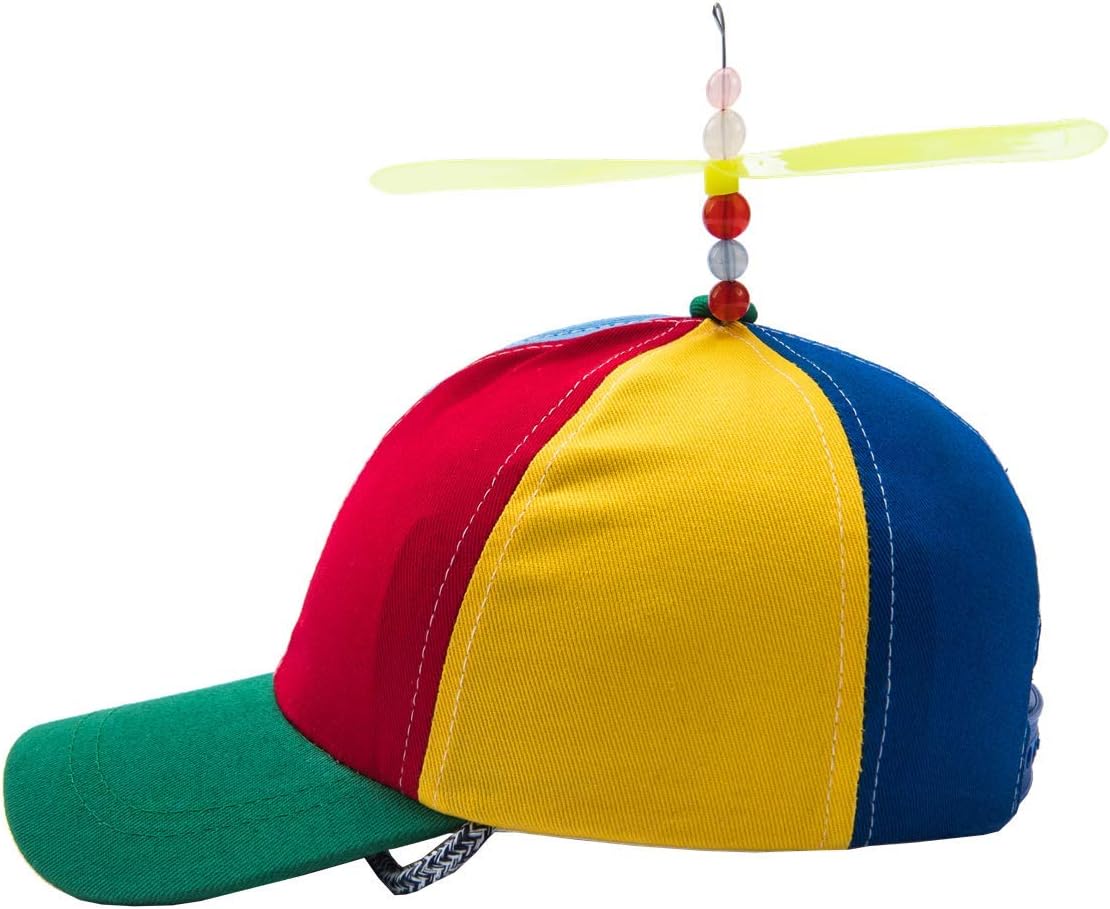GEANBAYE Dog Hats with Funny Propeller, Size and Rope Double Adjustment Pet Hats for Small Middle and Large Dog (Iridescent) : Pet Supplies