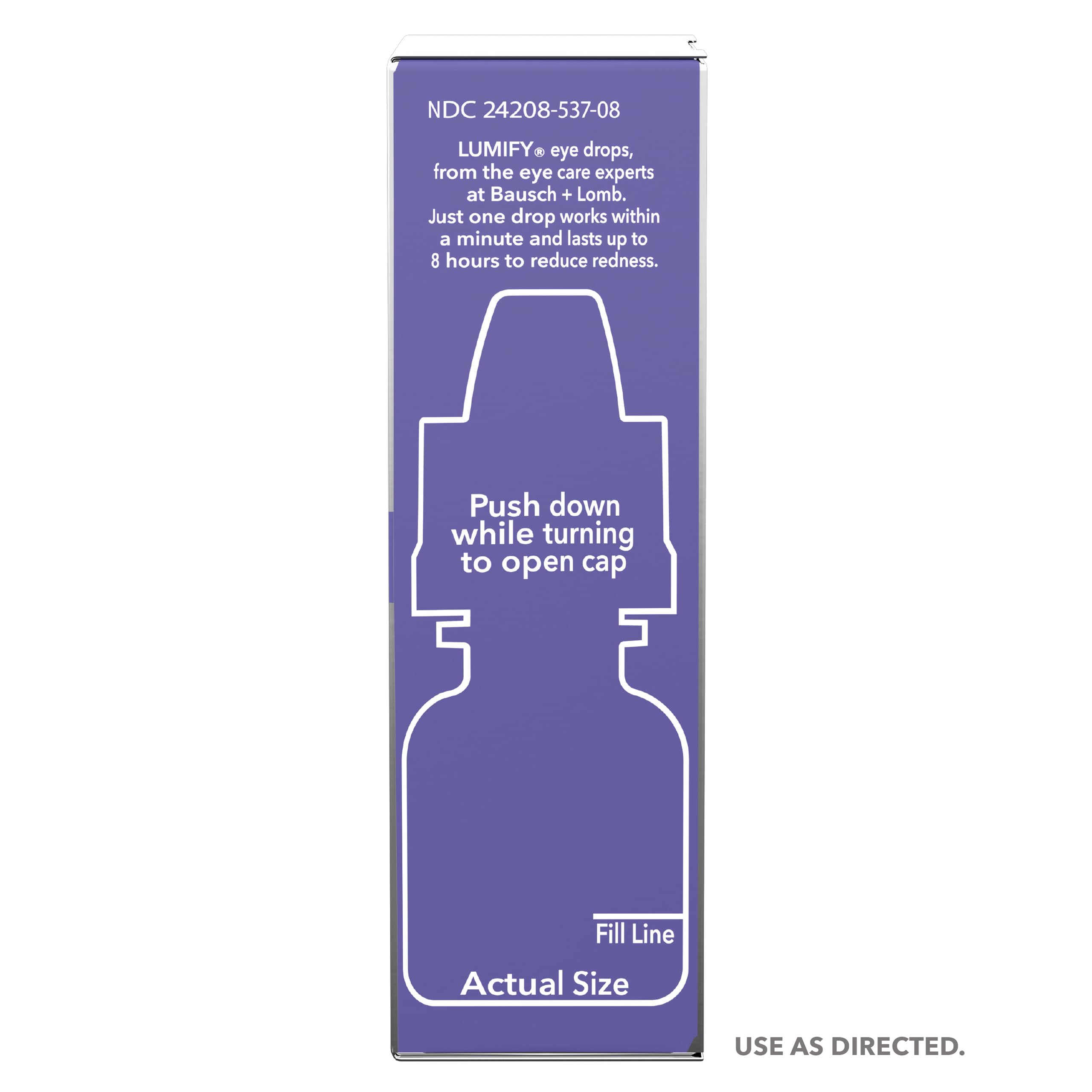 LUMIFY LUMIFY Eye Drops for Red Eyes, Redness Reliever for Brighter Looking Eyes, Works in 1 Minute & Lasts Up to 8 Hours, Eye Drops, 0.08 Fl Oz (2.5 mL)