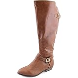 Material Girl Women's Capri Wide Calf Cognac