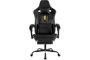 SUKIDA Gaming Chair Massage - Gamers Choice Gaming Chairs for Adults, Reclining Ergonomic Gamer with Footrest Pc Computer Com